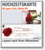 Hochzeitskarten, A6 quer, Motiv 09