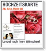 Hochzeitskarten, A6, hoch, Motiv 08