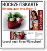 Hochzeitskarten, DIN lang quer, Motiv 12