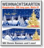 Weihnachtskarten, Klappkarten DIN lang, Motiv 01