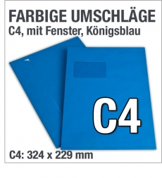 C4-Fenster-Versandtaschen, Knigsblau, Azur