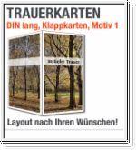 Trauerkarten, DIN lang, Motiv 01