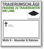 DIN-lang-Trauerumschl�ge, Trauerbriefumschl�ge DL, Motiv 9