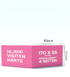Klappvisitenkarten, Klapp-Visitenkarten, Querformat
