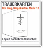 Trauerkarten, DIN lang, Motiv 13
