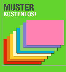 Farbige Briefumschl�ge, DIN lang, kostenloses Muster