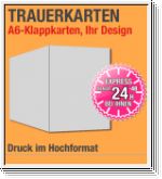 Druck von Trauerkarten, A6-Klappkarten, Hochformat