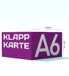 Klappkarten, Klapp-Postkarten, A6, Querformat