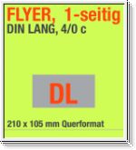 Flyer, einseitig, DIN lang, Querformat