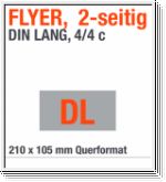 Flyer, zweiseitig, DIN lang, Querformat