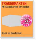 Druck von Trauerkarten, A6-Klappkarten, Querformat