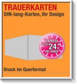 Druck von Trauerkarten, DIN-lang-Klappkarten, Querformat