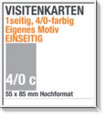Visitenkarten, 1-seitig, 4/0c, Hochformat