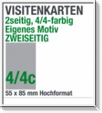 Visitenkarten, 2-seitig, 4/4c, Hochformat