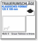 Trauerumschl�ge Klassik, Trauerbriefumschl�ge 120x189mm, Motiv 6