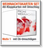 Weihnachtskarten mit Briefumschl�gen im Sparpaket, Motiv 01