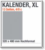 XL-Kalenderdruck, XL-Kalender, Hochformat