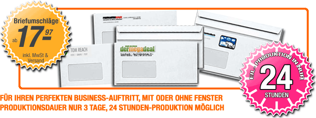 Bedruckte Briefumschl�ge