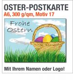 Oster-Postkarten mit Ostereiern im Korb