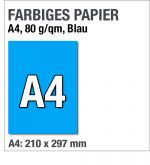 A4-Papier, Blau, Intensivblau