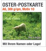 Oster-Postkarten mit Osterlamm auf grner Wiese