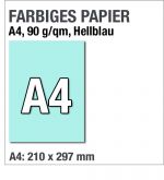 A4-Papier, Hellblau, Babyblau