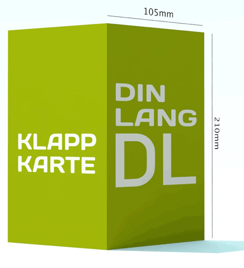 Druck Von Klappkarten Im Din Lang Hochformat