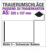 Trauerhllen, 225 x 157 mm, mit schwarzem Balken