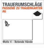 Trauerbriefumschlge, C6, mit betenden Hnden