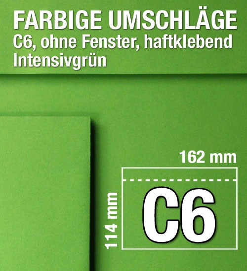 C6-Umschlge, Grn, Intensivgrn