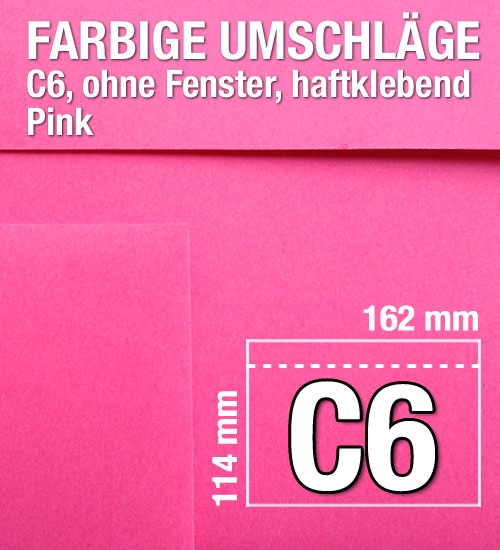 C6-Umschlge, Pink, Rosa, Eosinrot