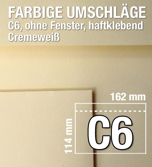 C6-Umschlge, Chamois, Cremewei