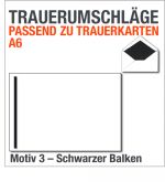 Trauerbriefumschlge, C6, mit schwarzem Balken