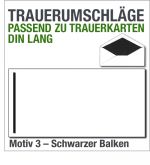 Trauerkuverts, 220 x 110 mm, mit schwarzem Balken