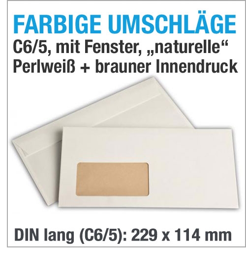 Fensterumschlge, Naurelle, C6/5: 229 x 114 mm