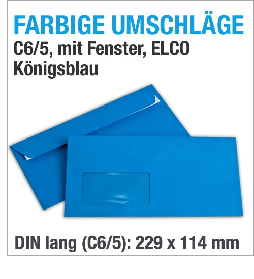 Fensterumschlge, C6/5, Knigsblau, Azur