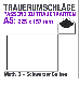 Trauerhüllen, 225 x 157 mm, mit schwarzem Balken