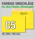 Zitronengelbe C5-Kuverts, Intensivgelb, 229 x 162 mm