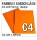 C4-Fenster-Versandtaschen, Orange, 324 x 229 mm