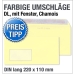 Fensterumschläge, DIN lang, Chamois, Cremeweiß