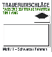 Trauerkuverts, 220 x 110 mm, mit schwarzem Rahmen