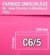 C6/5-Umschläge, Pink, Rosa, Eosinrot, haftklebend