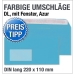 Fensterumschläge, DIN lang, Blau, Azurblau