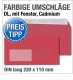Fensterumschläge, DIN lang, Dunkelrot, Cadmium