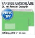 Fensterumschläge, DIN lang, Grün, Grasgrün