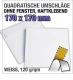 Qadratische 170 x 170 mm-Umschläge, weiß, haftklebend