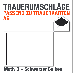Trauerbriefumschläge, C6, mit schwarzem Balken