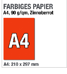 A4-Papier, Rot, Zinnoberrot