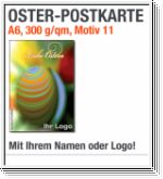 Oster-Postkarten mit buntem Osterei