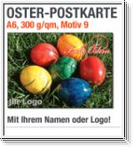 Oster-Postkarten mit gefrbten Ostereiern